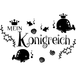 Sticker salle de bain citation mein konigreich Sticker salle de bain citation mein konigreich