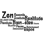 Sticker salle de bain citation zen, bien - être, repos Sticker salle de bain citation zen, bien - être, repos