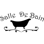 Sticker salle de bain design baignoire Sticker salle de bain design baignoire