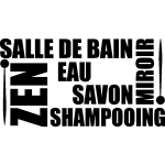 Sticker salle de bain eau, savon, shampooing . . .