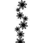 Sticker salle de bain fleurs