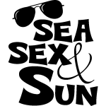 Sticker sea, sex and sun Sticker sea, sex and sun