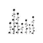 Sticker sept fleurs hautes