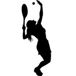 Sticker service d'une tenniswoman