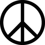 Sticker signe de paix hippie Sticker signe de paix hippie