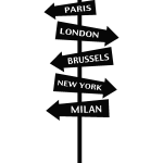 Sticker signe pour les villes du monde 2 Sticker signe pour les villes du monde 2