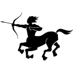 Sticker silhouette centaure Sticker silhouette centaure