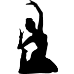 Sticker silhouette danseuse souple