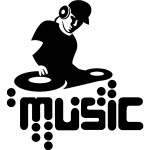 Sticker silhouette dj