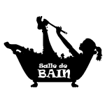 Sticker silhouette femme dans son bain Sticker silhouette femme dans son bain