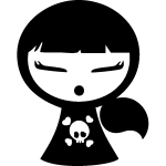 Sticker silhouette fille dark Sticker silhouette fille dark