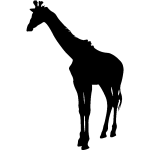 Sticker silhouette girafe debout