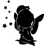 Sticker silhouette jeune fe