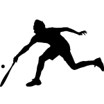 Sticker silhouette joueur de tennis