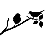 Sticker silhouettes d'oiseaux Sticker silhouettes d'oiseaux