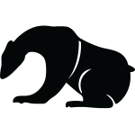 Sticker silhouette ours