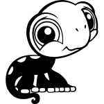 Sticker silhouette petit tortue
