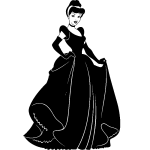 Sticker silhouette princesse