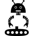 Sticker silhouette robot Sticker silhouette robot