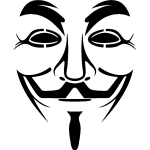 Sticker silhouette v comme vendetta Sticker silhouette v comme vendetta