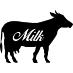 Sticker silhouette vache