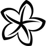 Sticker simple plumeria fleur Sticker simple plumeria fleur