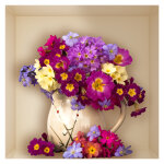 Sticker sitcker primevres en pot