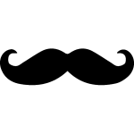 Sticker smartphone / pc moustache classique
