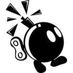 Sticker smiley bombe allumé Sticker smiley bombe allumé