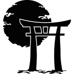 Sticker soleil et porte