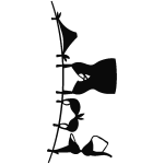 Sticker sous - vêtements féminins suspendus Sticker sous - vêtements féminins suspendus