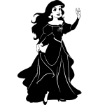 Sticker une souriante jeune fille