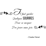 Sticker il faut garder sourire. . . chateau. trénet Sticker il faut garder sourire. . . chateau. trénet