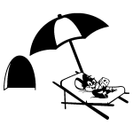 Sticker souris sur le transat Sticker souris sur le transat