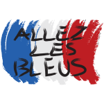Sticker sport allez les bleus