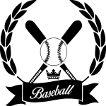 Sticker sport baseball emblme