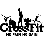 Sticker sport crossfit, no pain no gain