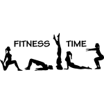Sticker sport fitness time