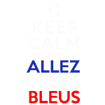 Sticker sport keep calm and allez les bleus