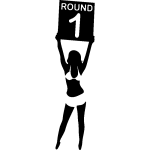Sticker sport mannequin d'un match de boxe