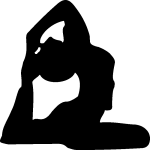 Sticker sport yoga posture