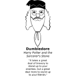 Sticker stand up to your ennemies - dumbledore Sticker stand up to your ennemies - dumbledore