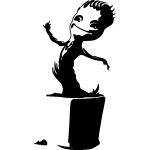 Sticker statuette comique