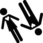 Sticker symbole de l'homme et de la femme amour Sticker symbole de l'homme et de la femme amour