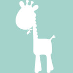Sticker tableau blanc caricature giraffe Sticker tableau blanc caricature giraffe