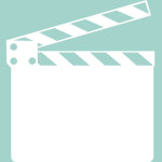 Sticker tableau blanc clap de cinma
