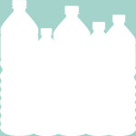 Sticker tableau blanc design bouteilles