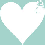 Sticker tableau blanc design coeur classique