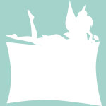 Sticker tableau blanc silhouette fée Sticker tableau blanc silhouette fée
