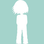Sticker tableau blanc silhouette petite fille Sticker tableau blanc silhouette petite fille
